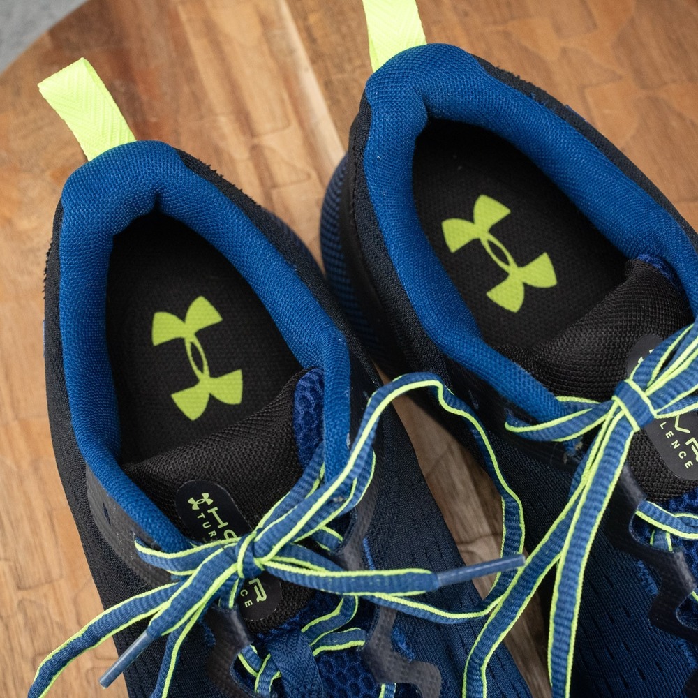 Under Armour Men's Sz 13 HOVR Turbulence Blue Black Running Shoe 3025419-401 - Picture 7 of 10